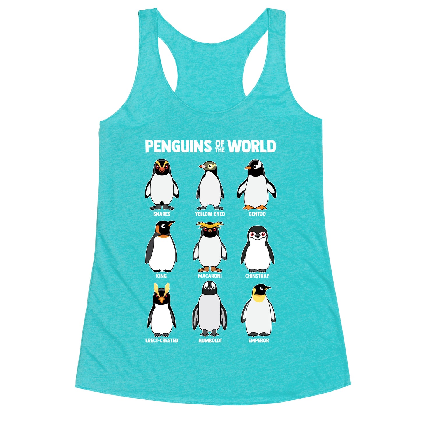Penguins of the World Racerback Tank