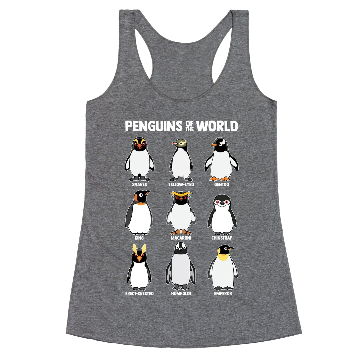Penguins of the World Racerback Tank