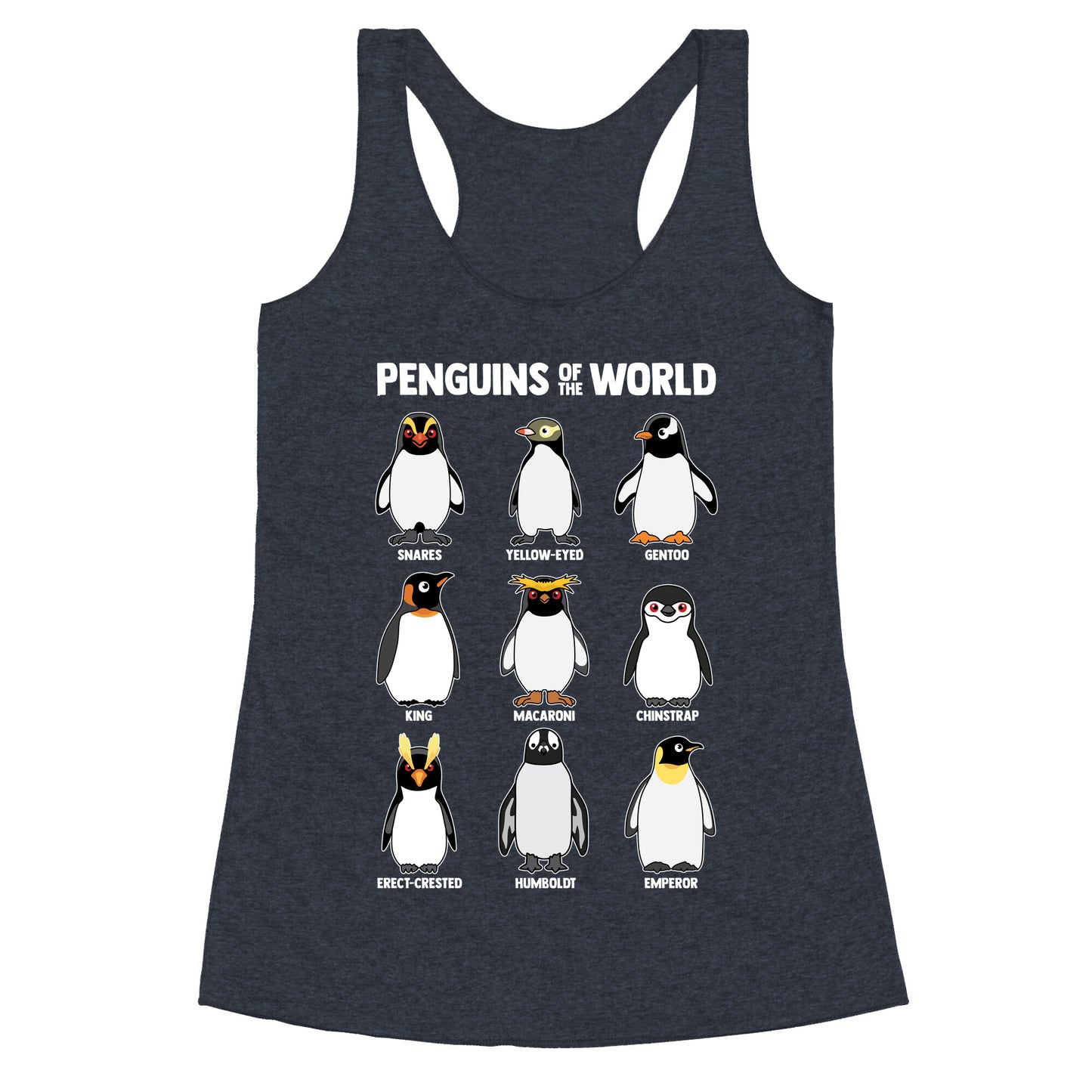 Penguins of the World Racerback Tank
