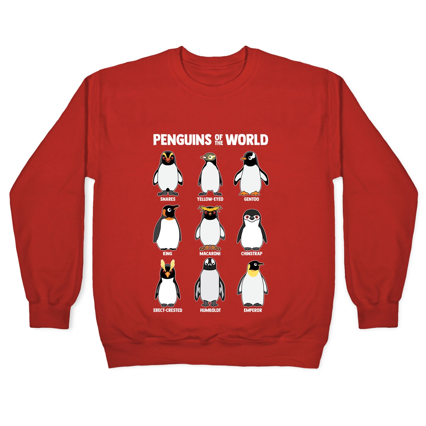 Penguins of the World Crewneck Sweatshirt