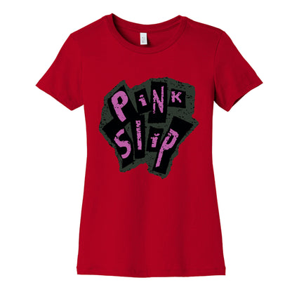 Freaky Friday Pink Slip Womens Cotton Tee