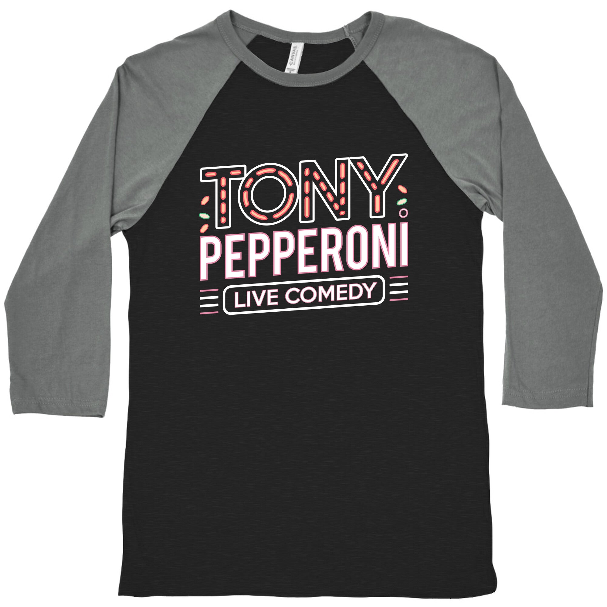 Tony Pepperoni Live Comedy Baseball Tee