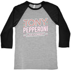 Tony Pepperoni Live Comedy Baseball Tee