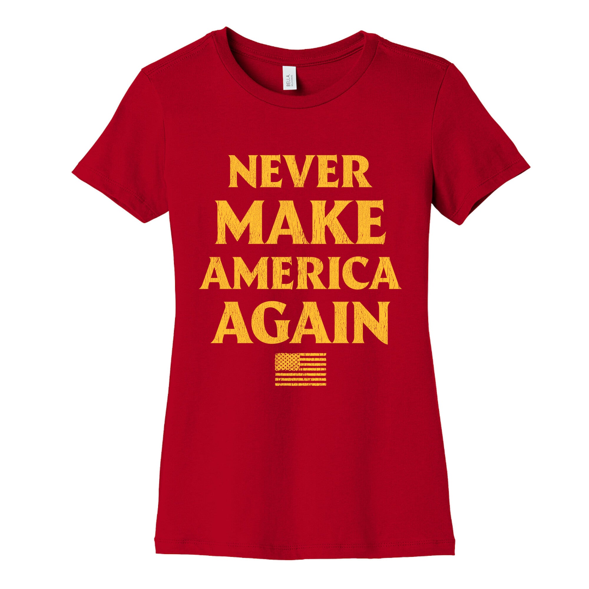 Trump Never Make America Again Womens Cotton Tee
