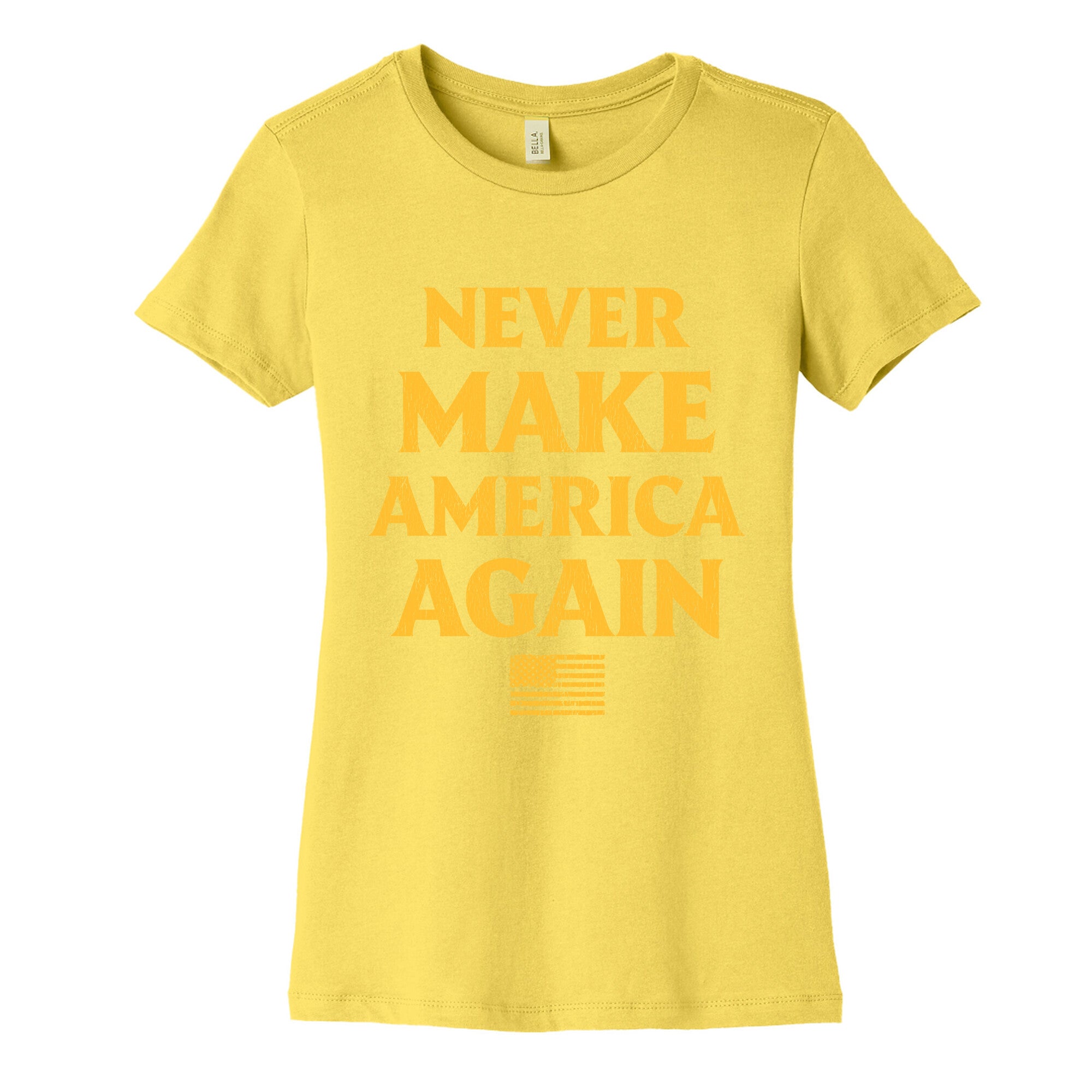 Trump Never Make America Again Womens Cotton Tee