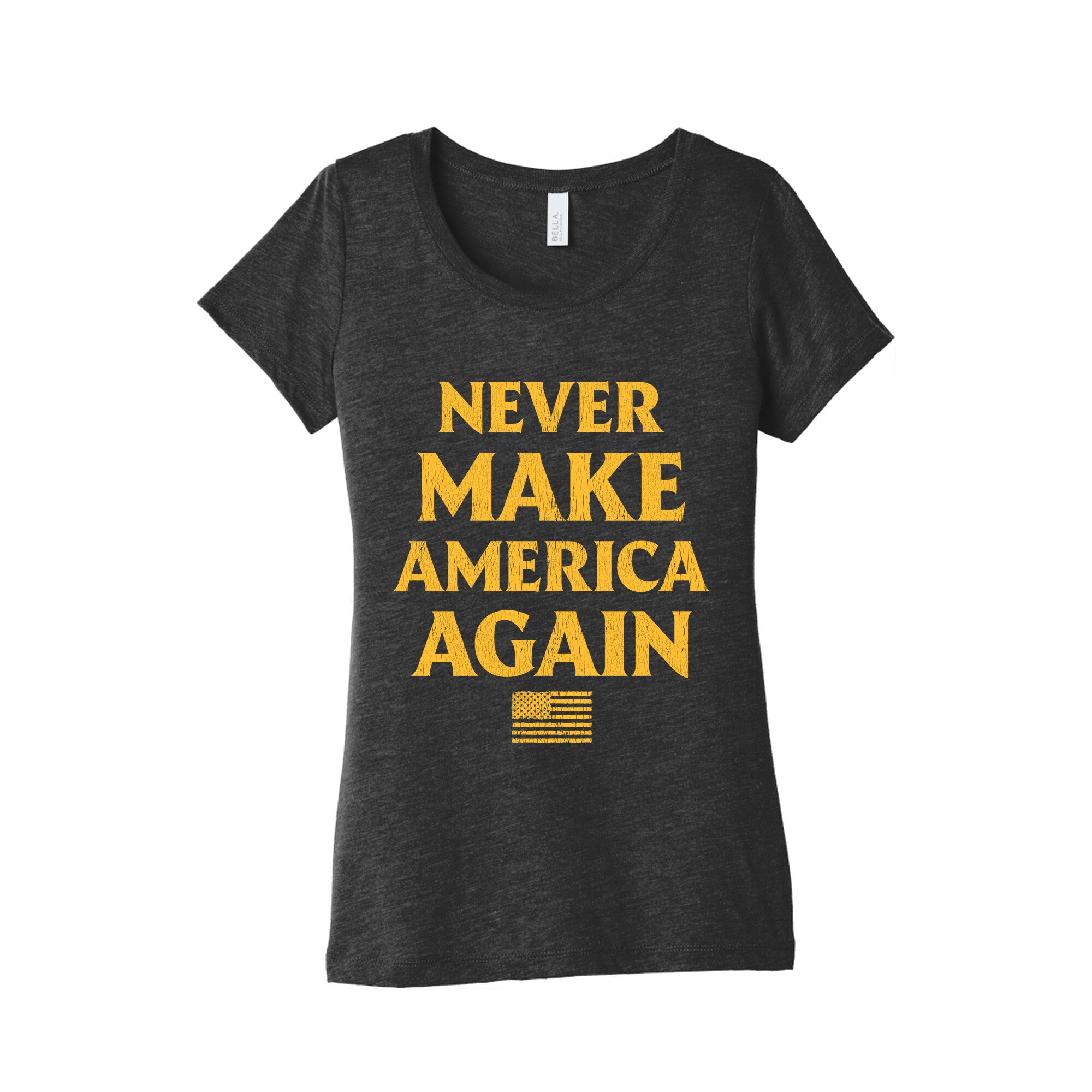 Trump Never Make America Again Womens Triblend Tee