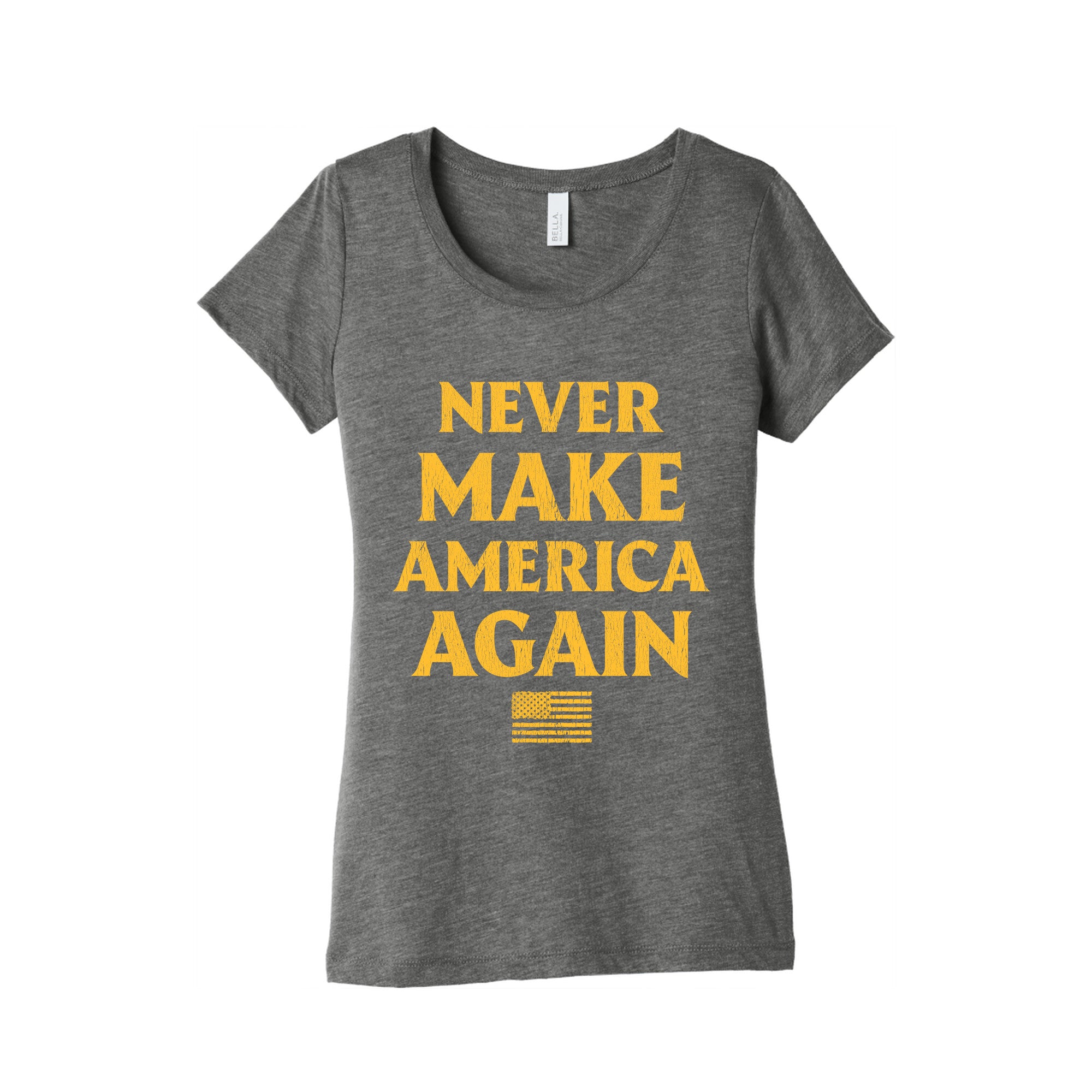 Trump Never Make America Again Womens Triblend Tee