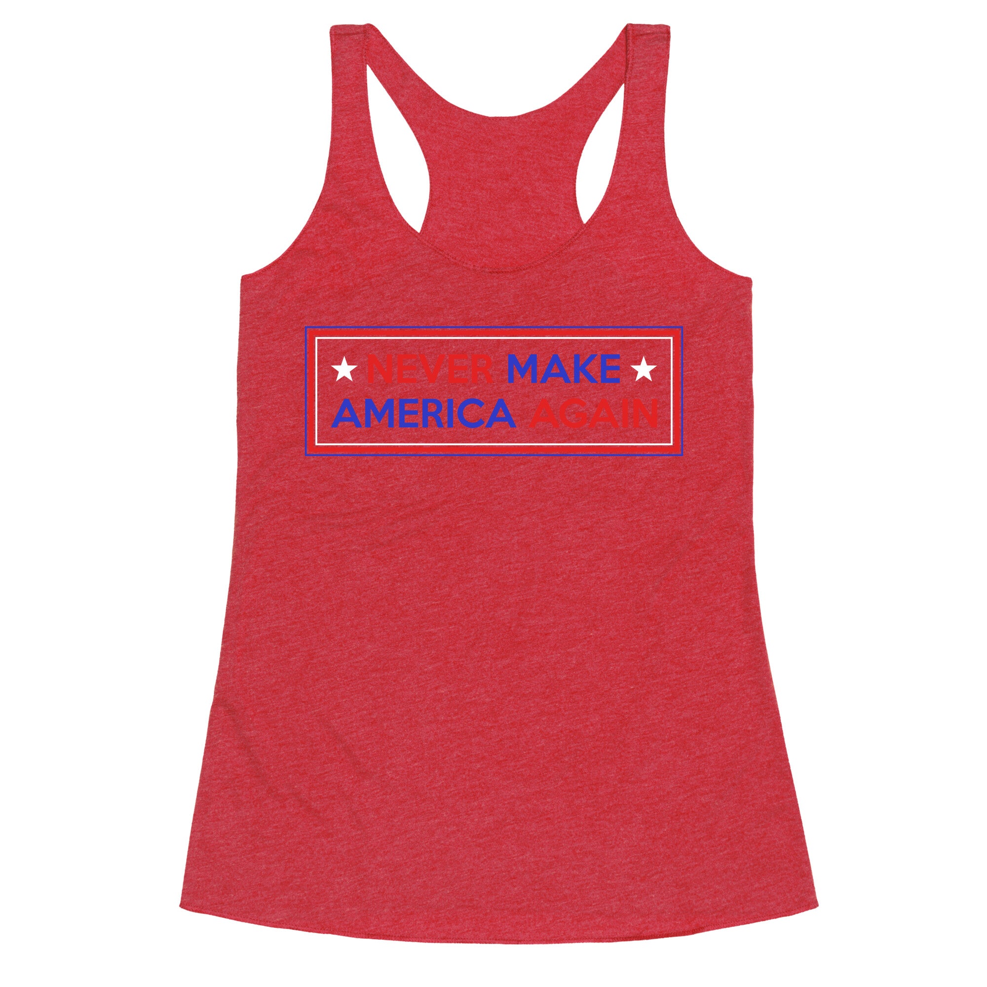 Never Make America Again Trump Racerback Tank