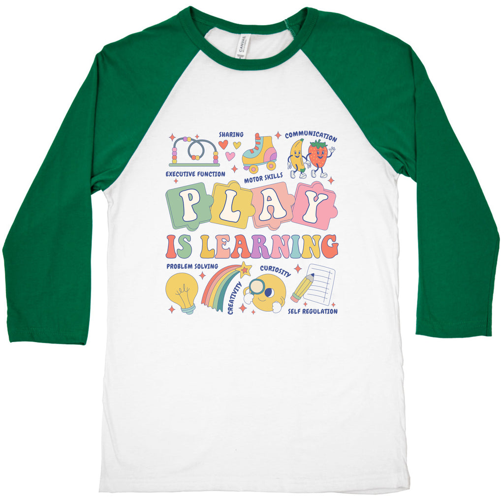 Play Is Learning Kindergarten Teacher Team Baseball Tee