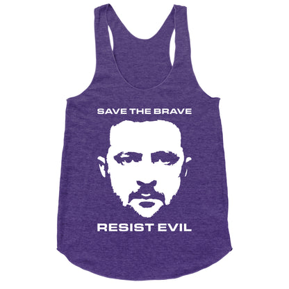 Zelensky Save The Brave Racerback Tank