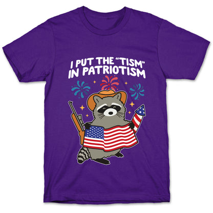 Tism In Patriotism Racoon T-Shirt