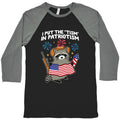 Tism In Patriotism Racoon Baseball Tee