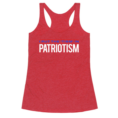I Put The Tism In Patriotism Racerback Tank