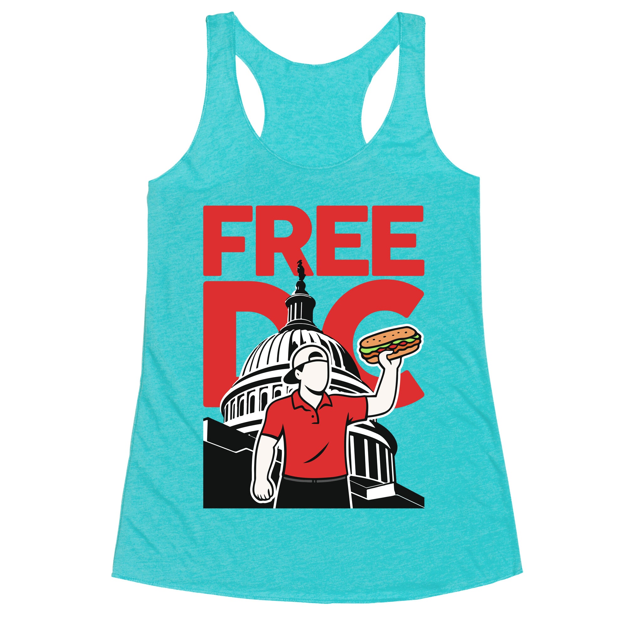 Anti Ice DC Sandwich Guy Racerback Tank