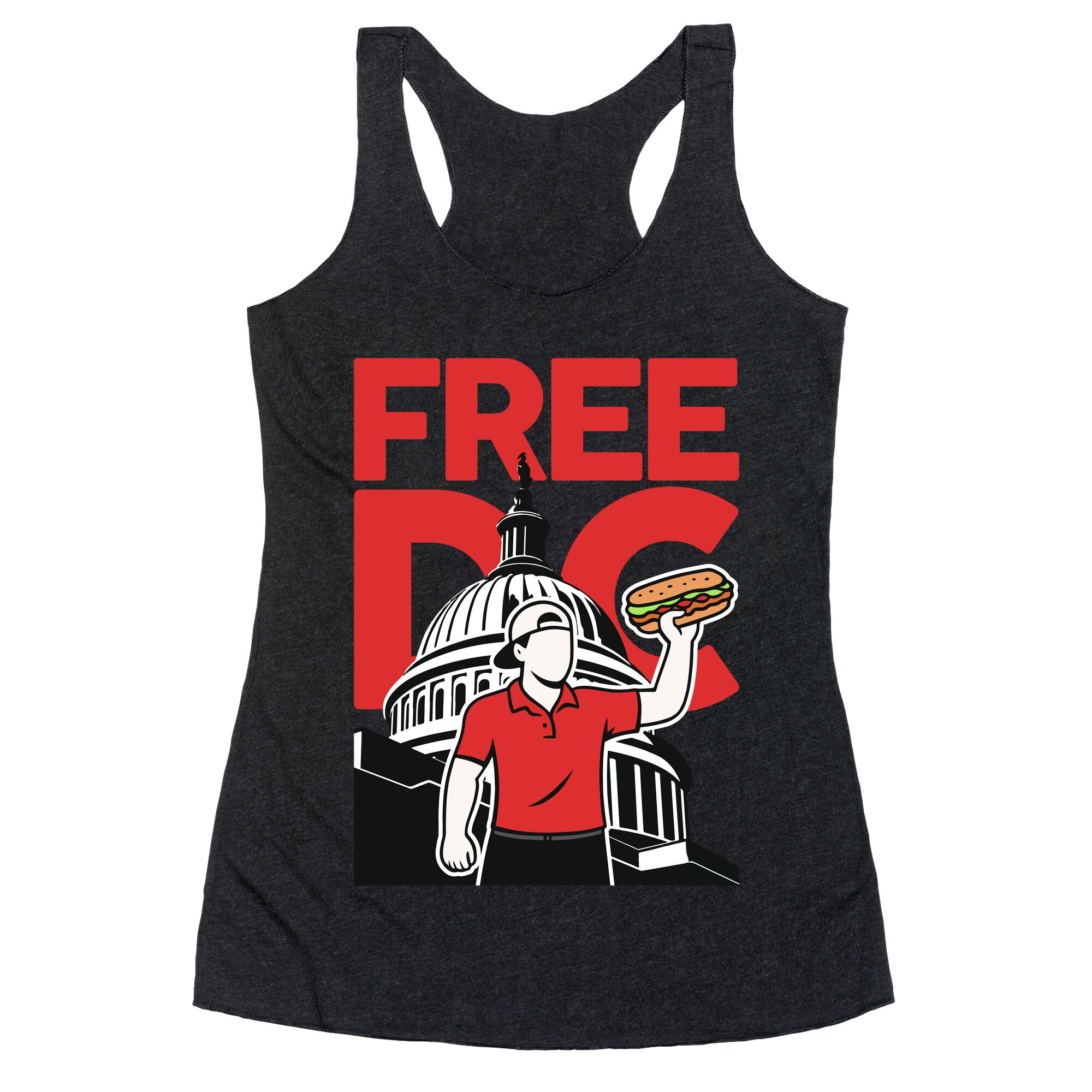 Anti Ice DC Sandwich Guy Racerback Tank