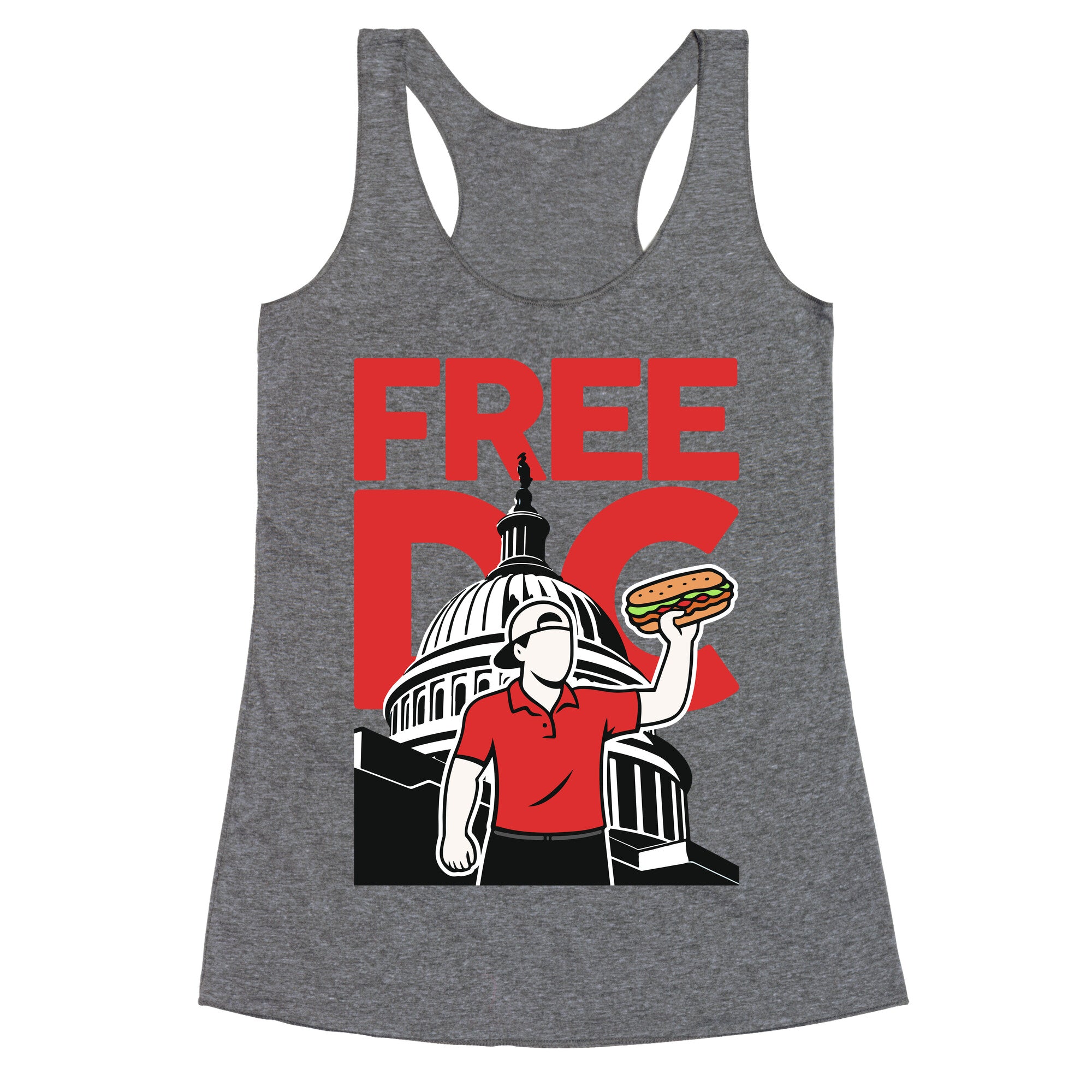 Anti Ice DC Sandwich Guy Racerback Tank