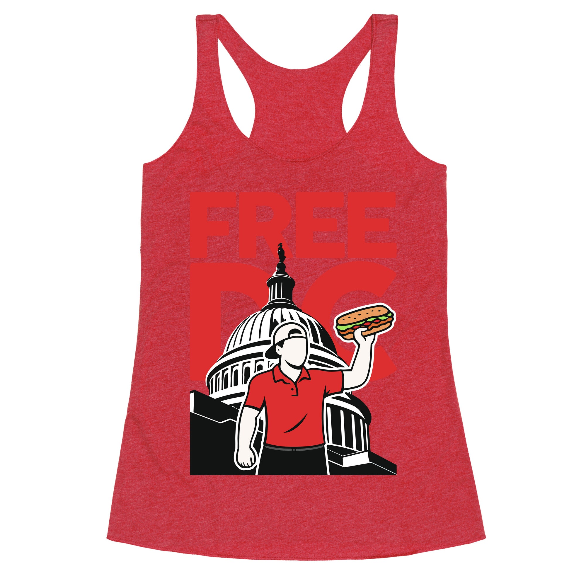 Anti Ice DC Sandwich Guy Racerback Tank