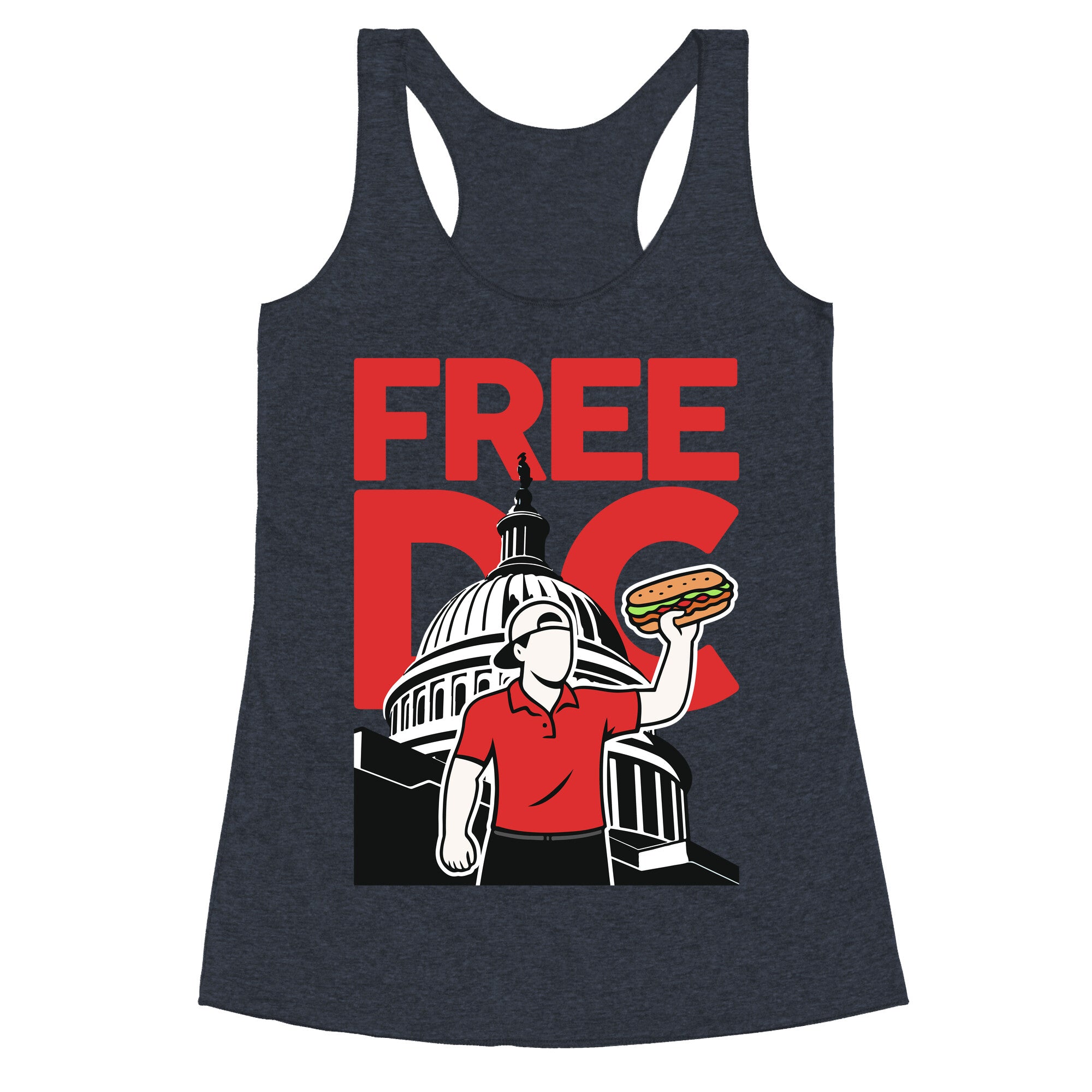 Anti Ice DC Sandwich Guy Racerback Tank