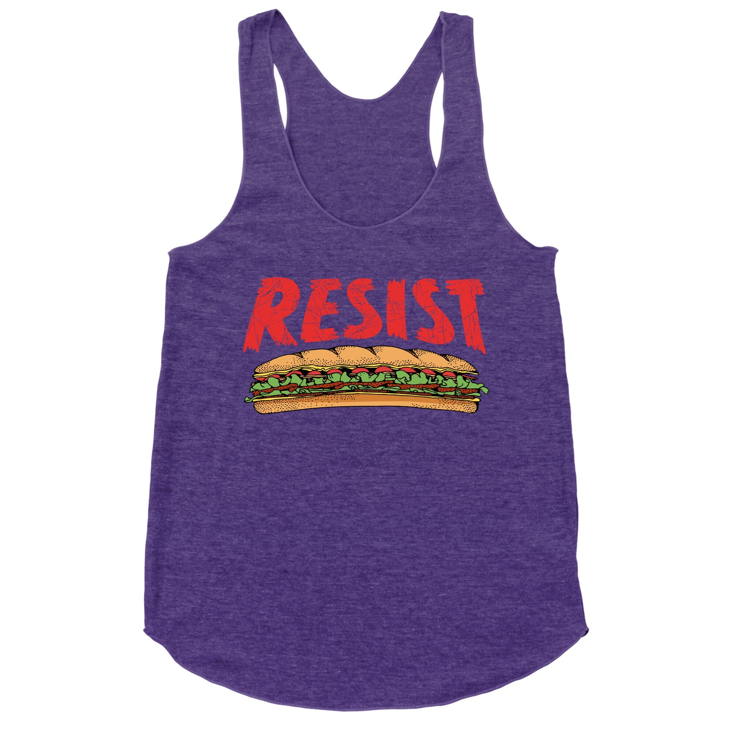 Resist Anti Ice Sandwich Guy DC Racerback Tank