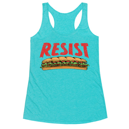 Resist Anti Ice Sandwich Guy DC Racerback Tank