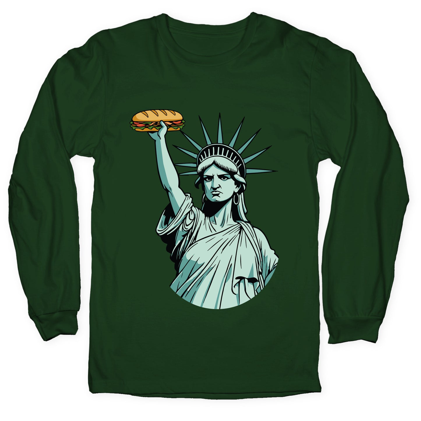 Statue of Liberty Sandwich Guy DC Longsleeve Tee