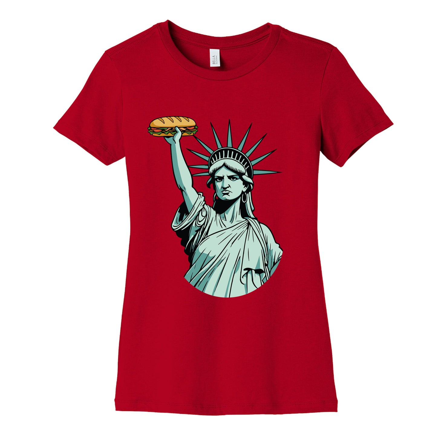 Statue of Liberty Sandwich Guy DC Womens Cotton Tee