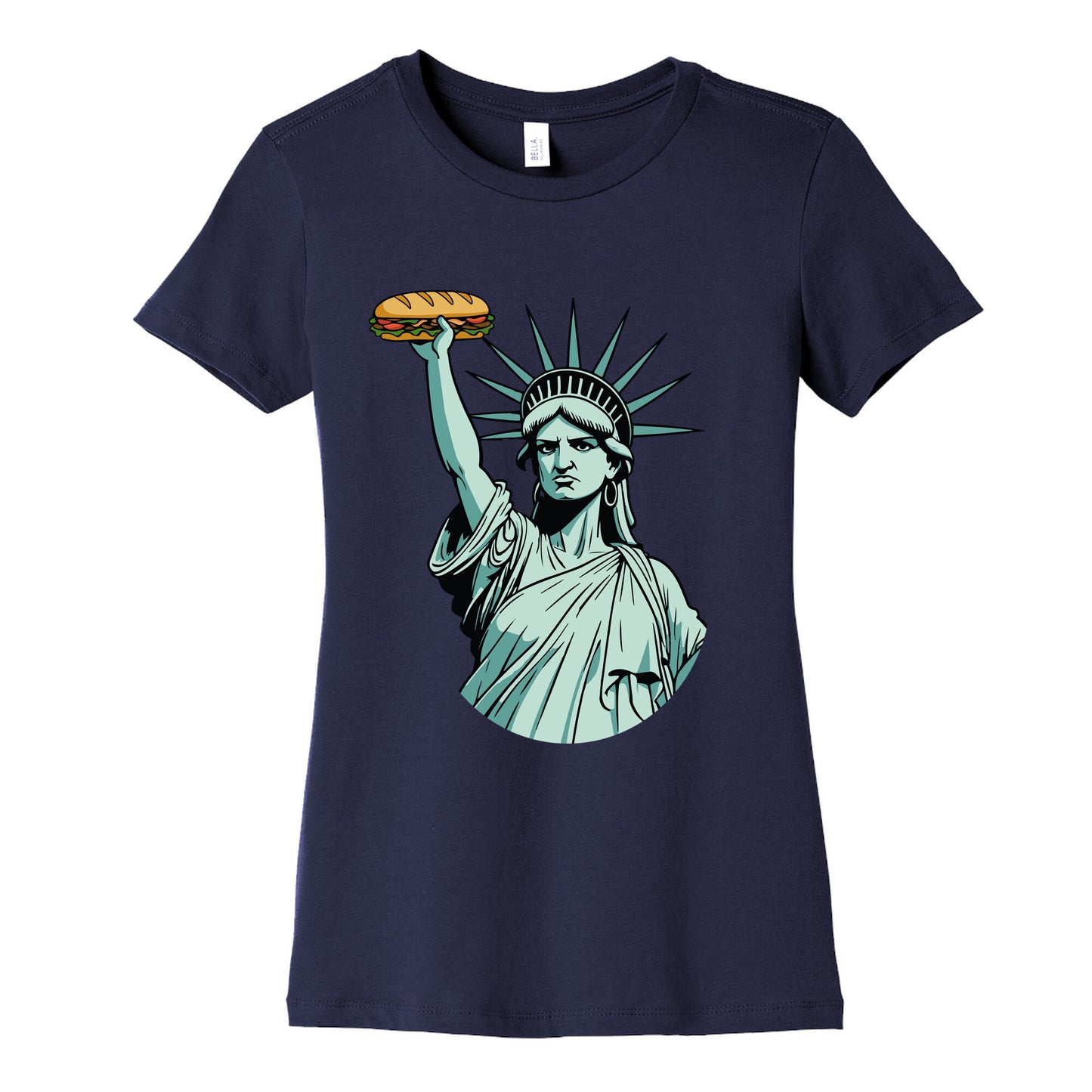 Statue of Liberty Sandwich Guy DC Womens Cotton Tee