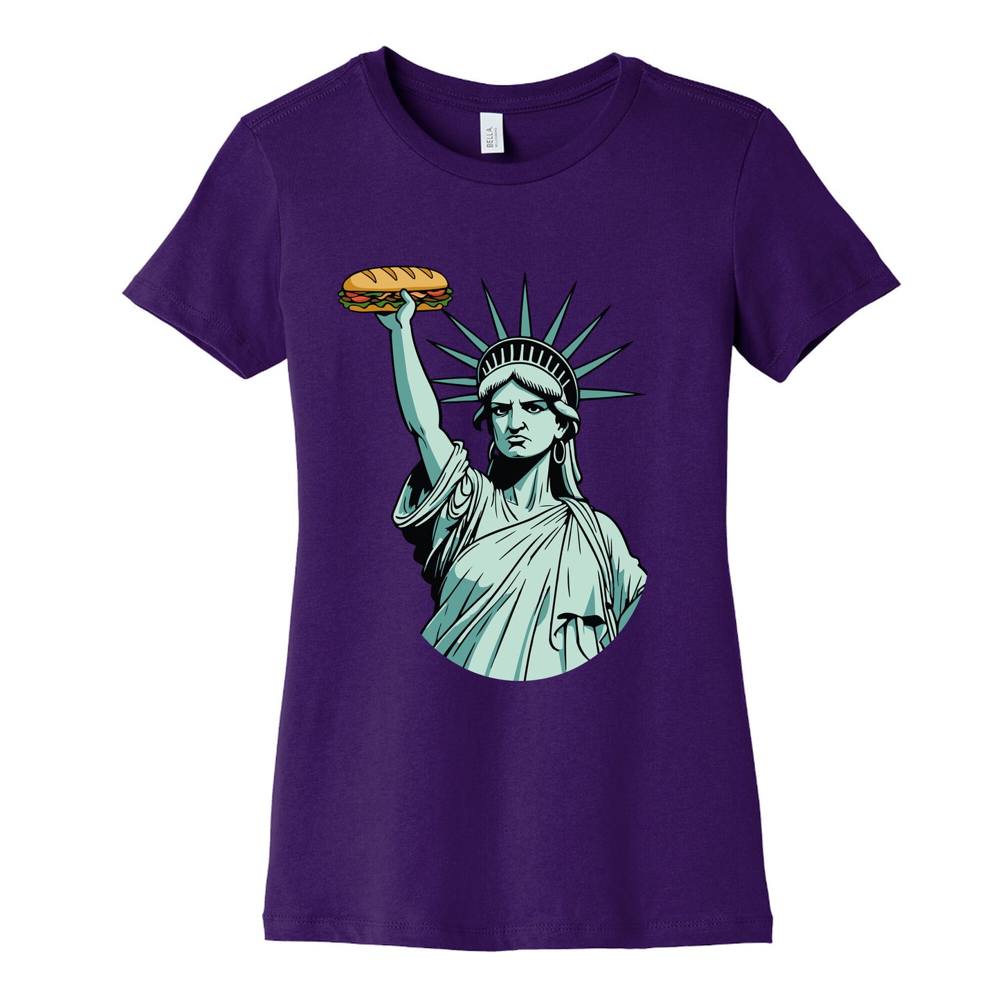 Statue of Liberty Sandwich Guy DC Womens Cotton Tee