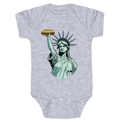 Statue of Liberty Sandwich Guy DC Baby One-Piece