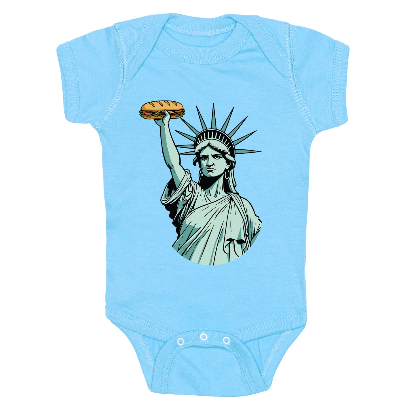 Statue of Liberty Sandwich Guy DC Baby One-Piece