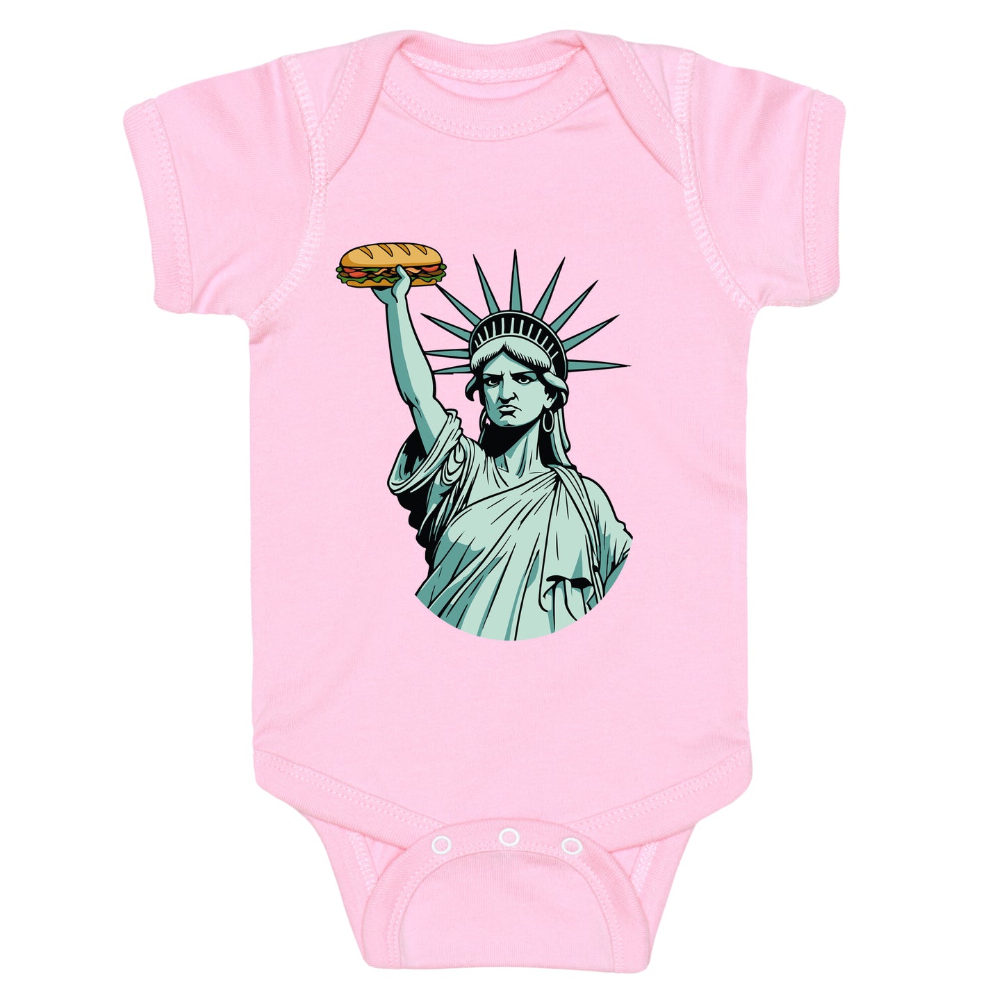 Statue of Liberty Sandwich Guy DC Baby One-Piece