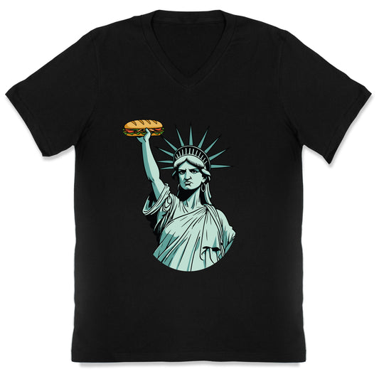 Statue of Liberty Sandwich Guy DC V-Neck