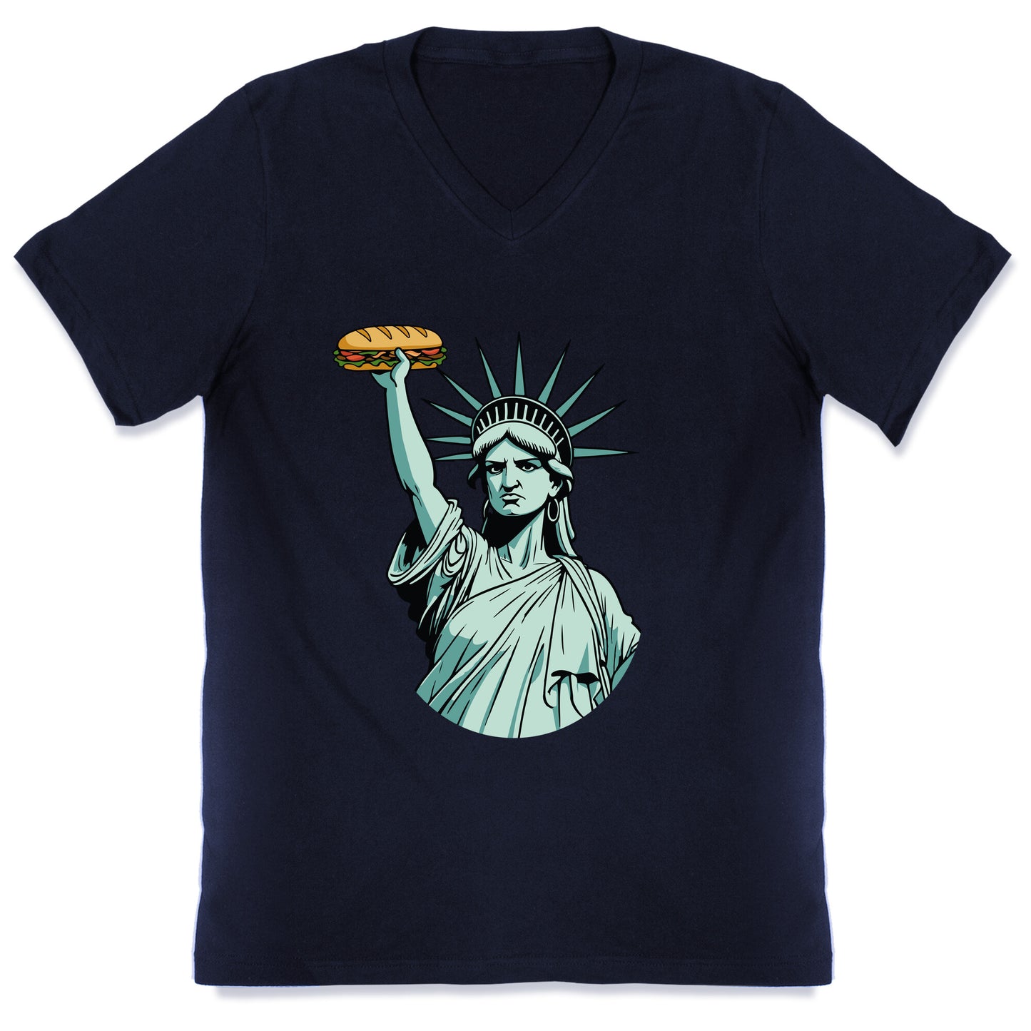 Statue of Liberty Sandwich Guy DC V-Neck