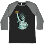 Statue of Liberty Sandwich Guy DC Baseball Tee
