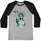 Statue of Liberty Sandwich Guy DC Baseball Tee