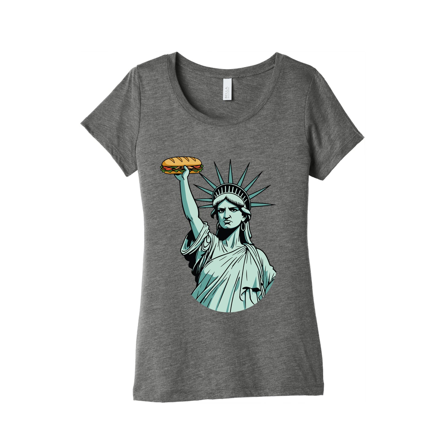 Statue of Liberty Sandwich Guy DC Womens Triblend Tee