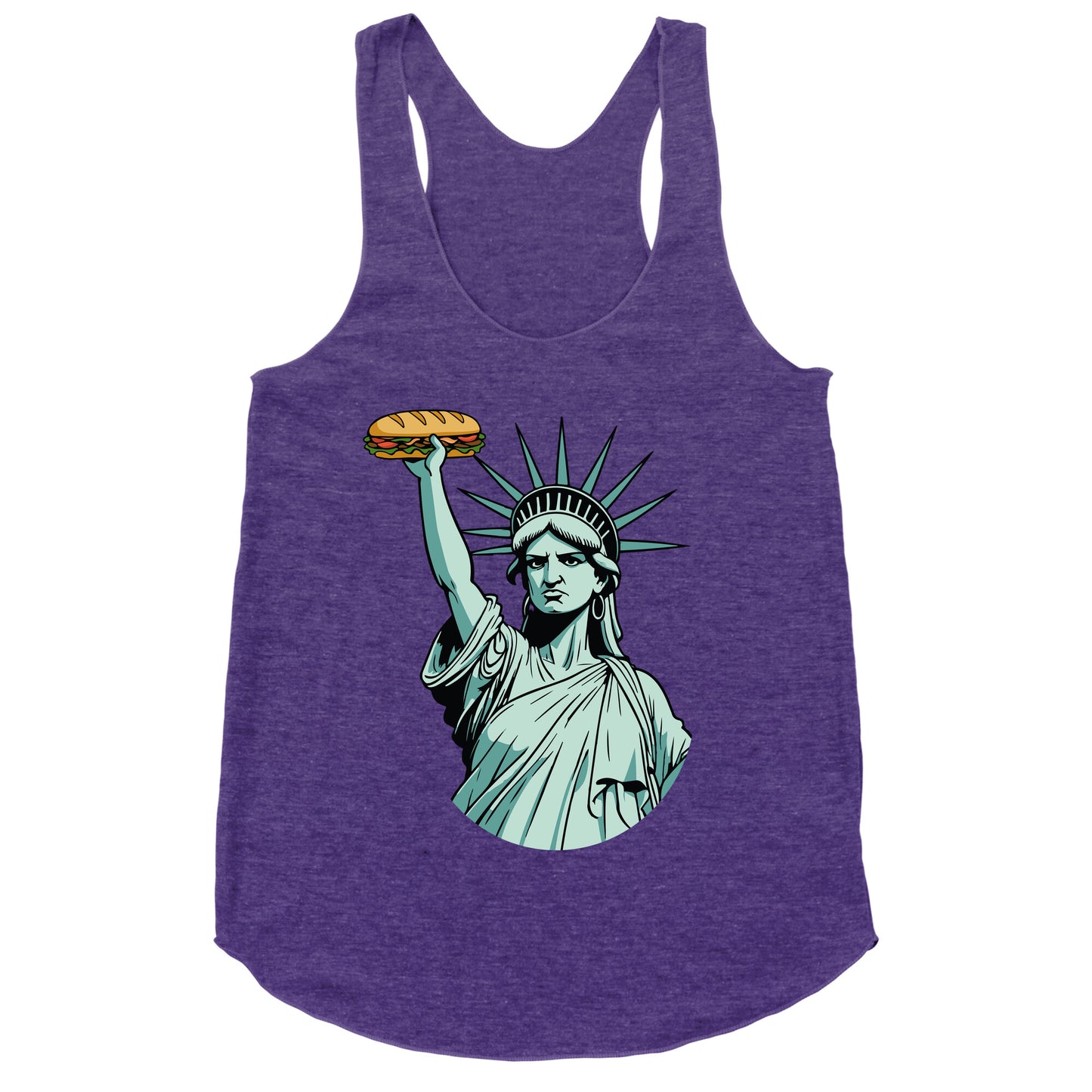 Statue of Liberty Sandwich Guy DC Racerback Tank