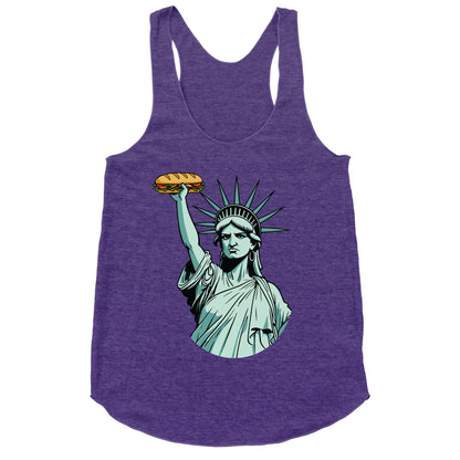 Statue of Liberty Sandwich Guy DC Racerback Tank