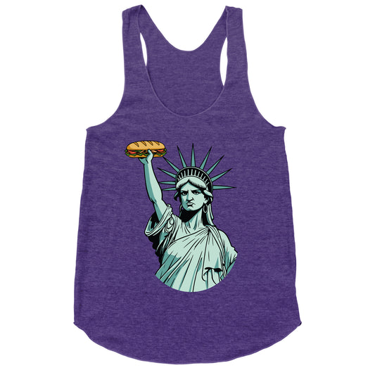 Statue of Liberty Sandwich Guy DC Racerback Tank