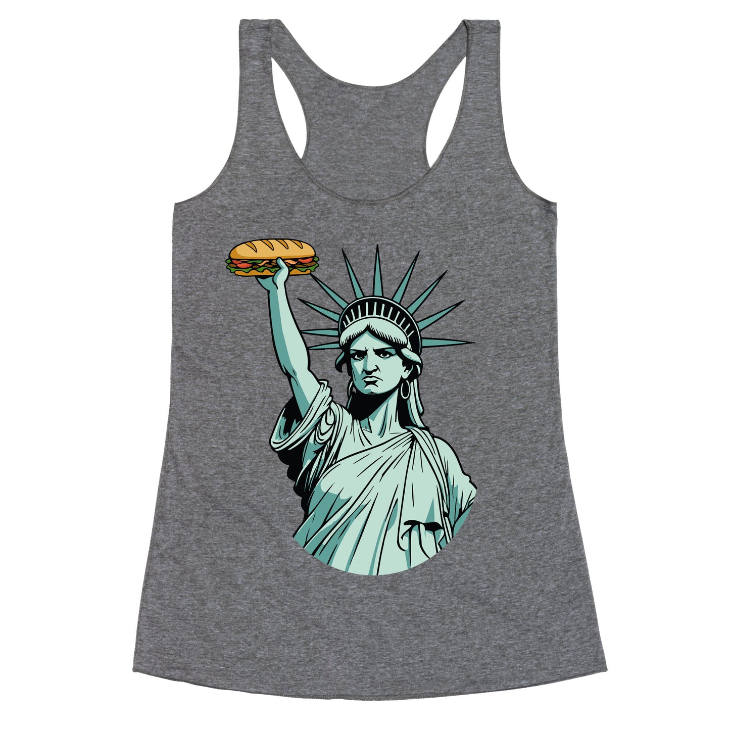 Statue of Liberty Sandwich Guy DC Racerback Tank