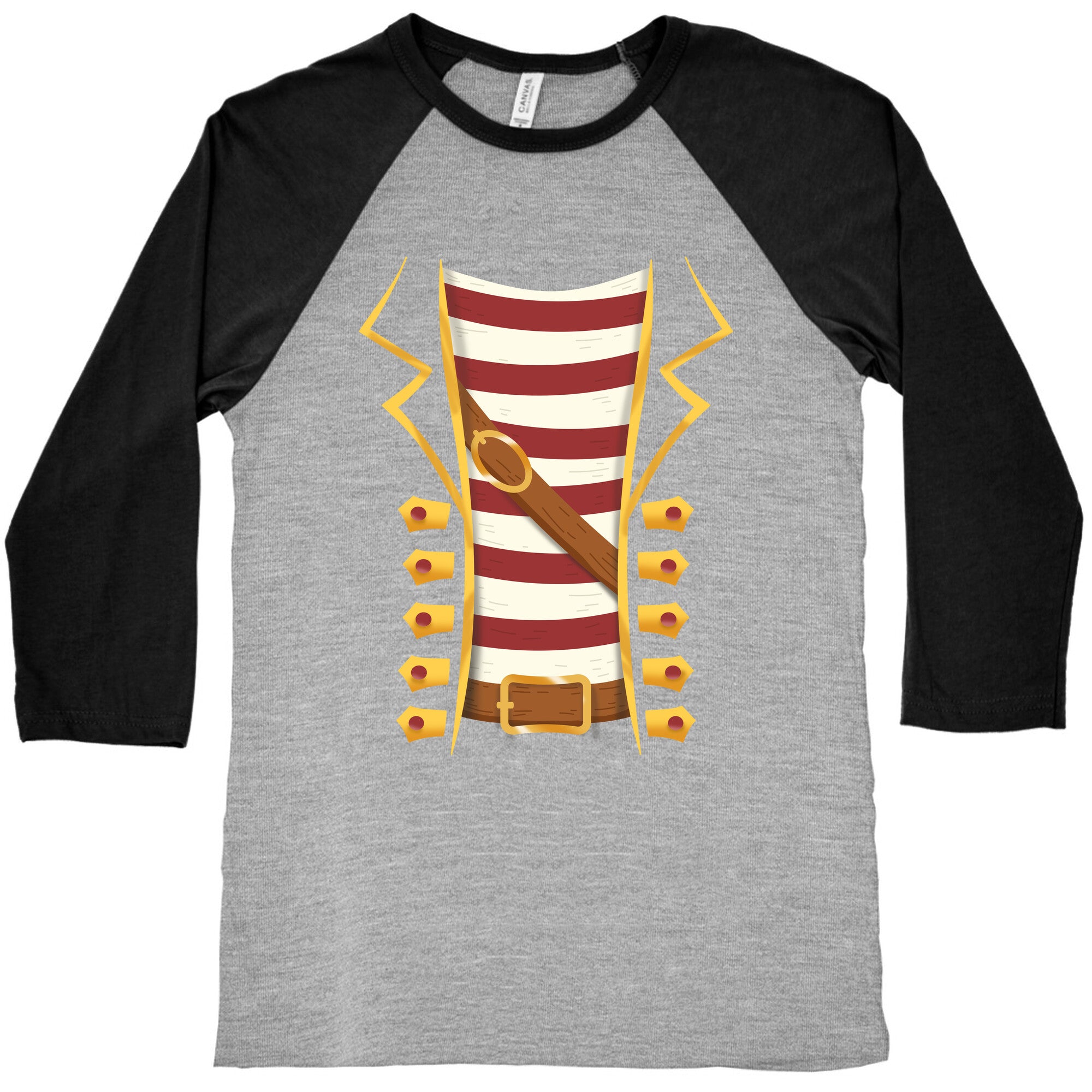 Buccaneer Halloween Pirate Costume Baseball Tee