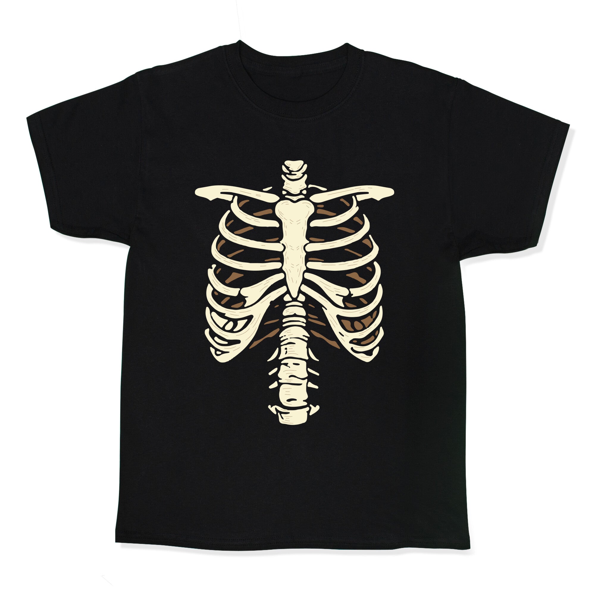 Skeleton Rib Cage Halloween Costume Kids Tee