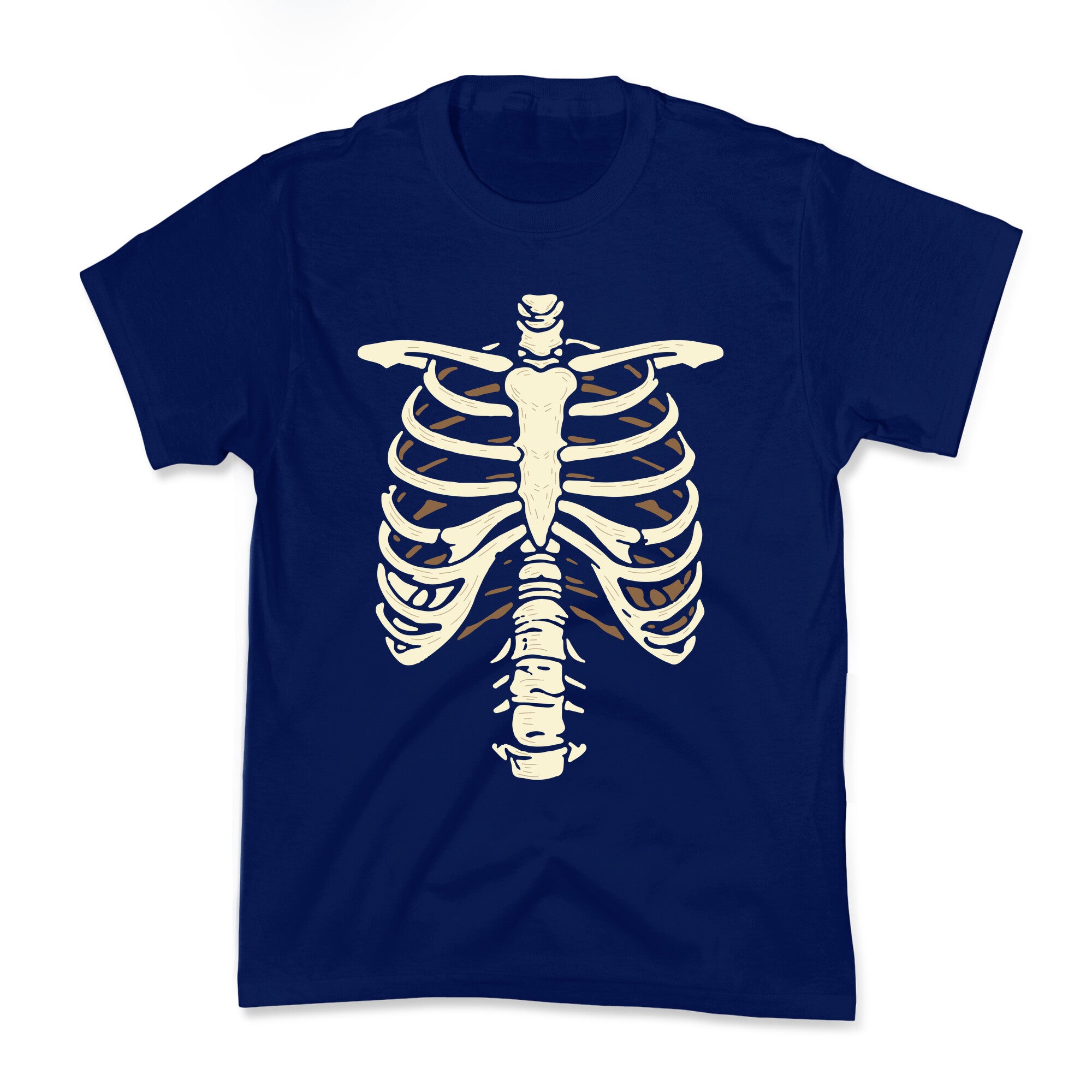 Skeleton Rib Cage Halloween Costume Kids Tee