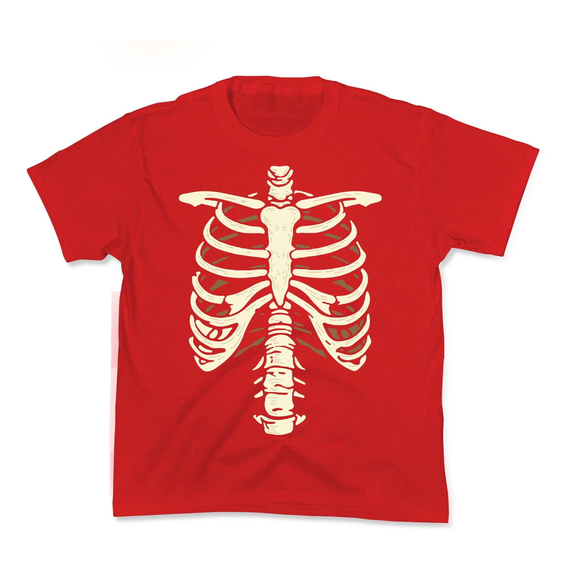 Skeleton Rib Cage Halloween Costume Kids Tee