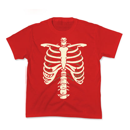 Skeleton Rib Cage Halloween Costume Kids Tee