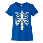 Skeleton Rib Cage Halloween Costume Womens Cotton Tee