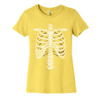 Skeleton Rib Cage Halloween Costume Womens Cotton Tee
