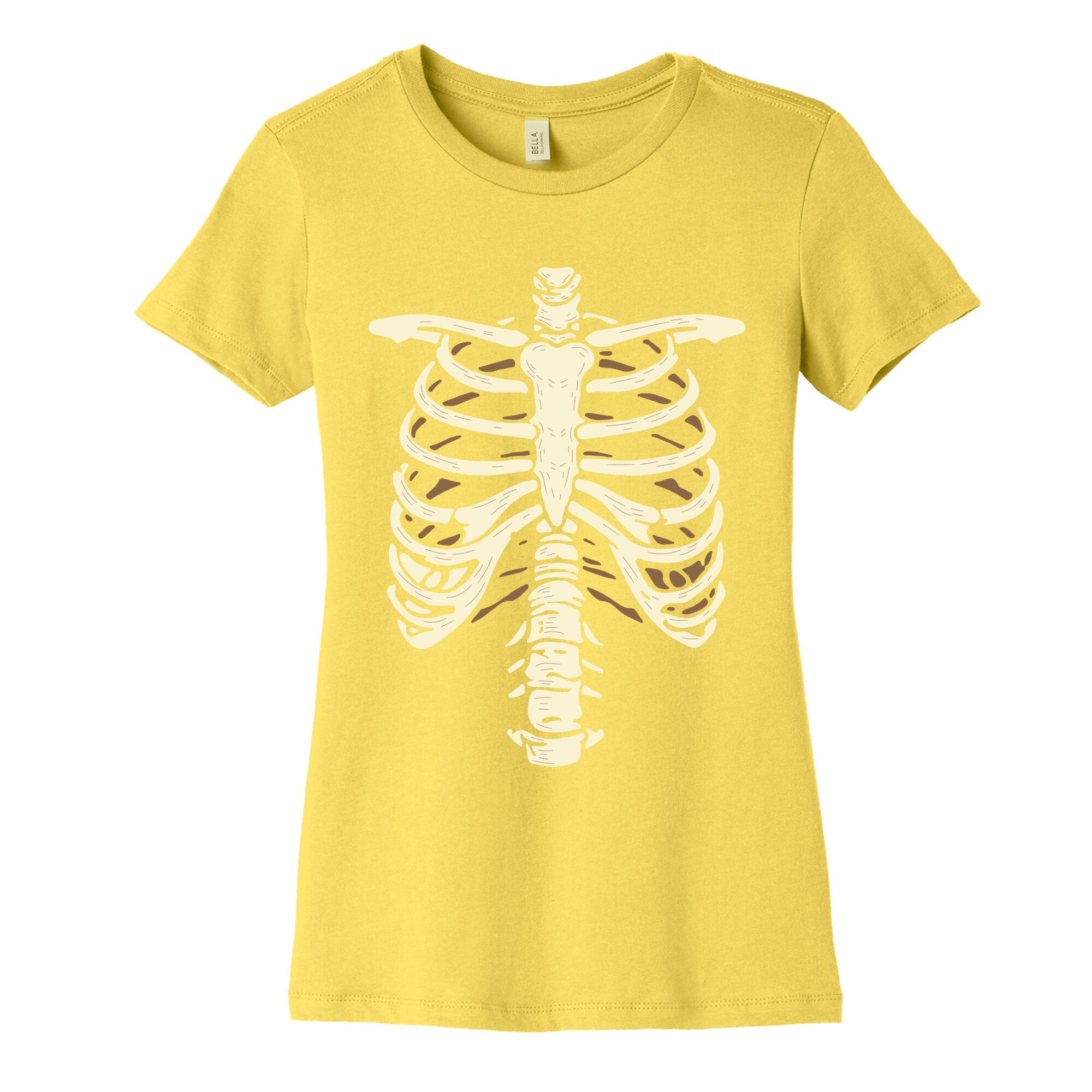 Skeleton Rib Cage Halloween Costume Womens Cotton Tee