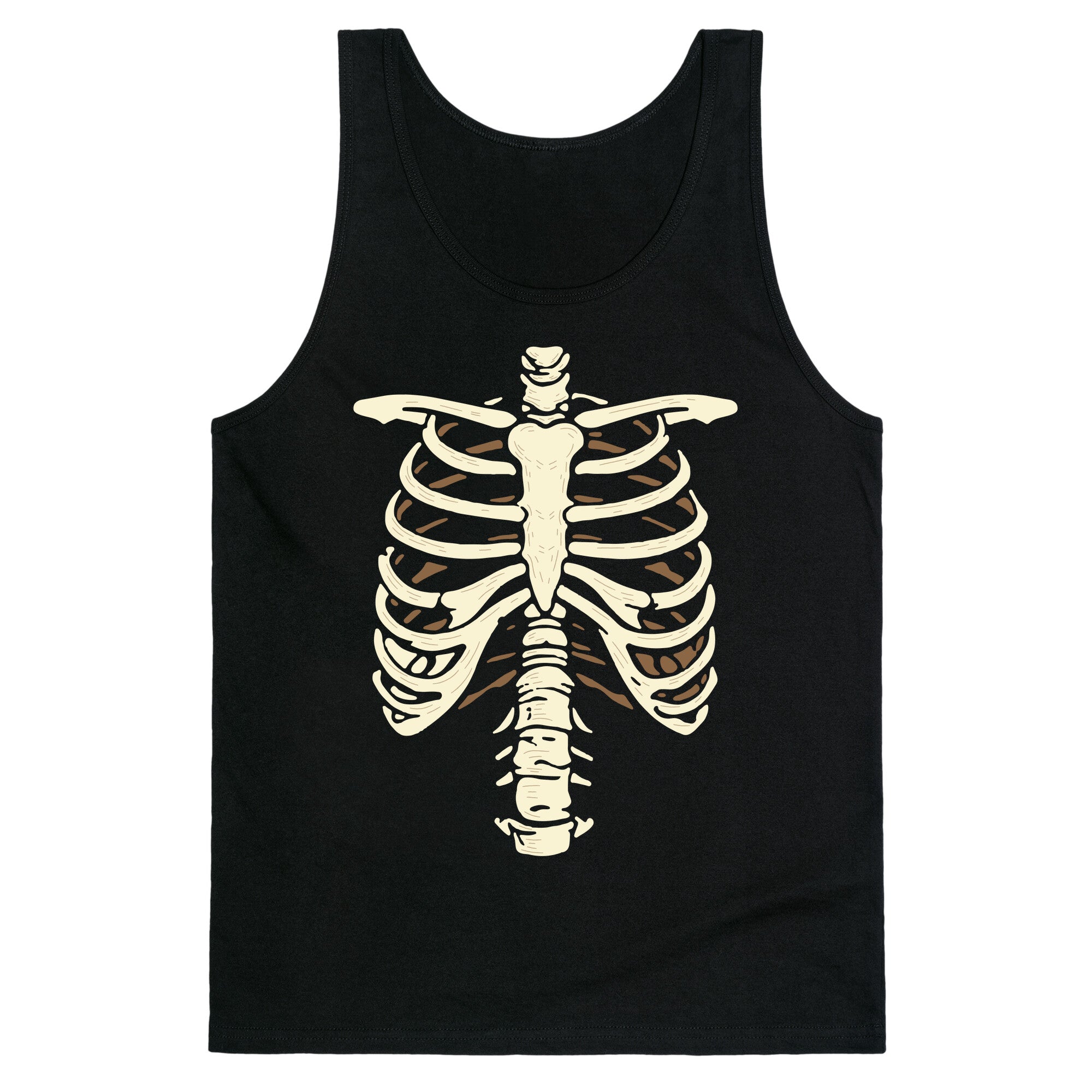 Skeleton Rib Cage Halloween Costume Tank Top