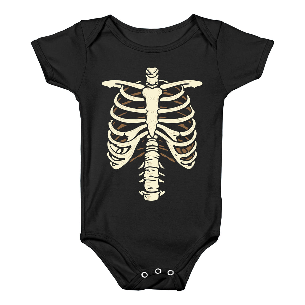 Skeleton Rib Cage Halloween Costume Baby One-Piece